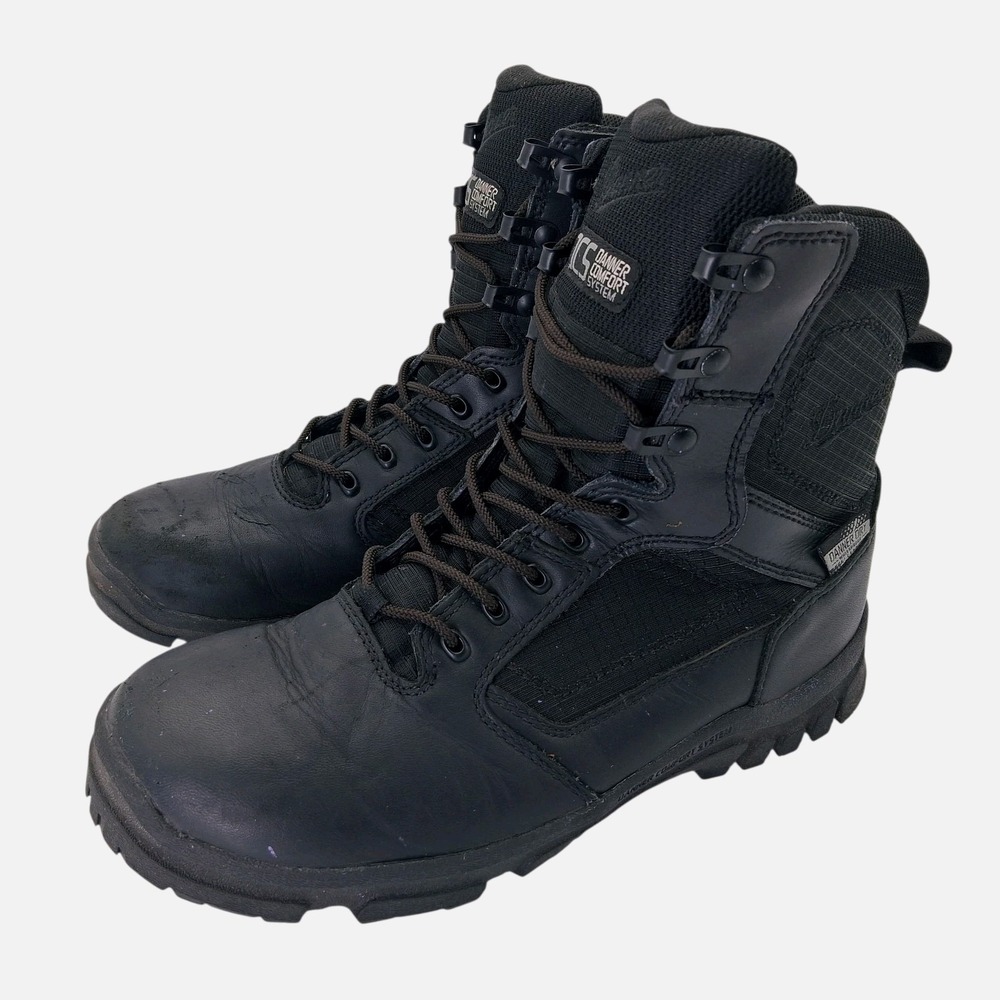 Danner Lookout Side Zip 8in Boots Mens Size 8 Black Tactical Work Police